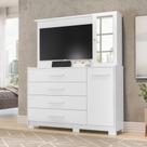 Cômoda com Painel para TV de até 43" Ilhabela - Branco Cômoda com Painel para TV de até 43" Ilhabela - Branco