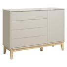 Cômoda Com Porta Classic Elfe Areia Acetinado Natural - Reller