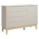 Cômoda Com Porta Classic Elfe Areia Acetinado Natural - Reller