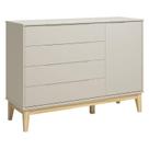 Cômoda com Porta Classic Elfe Areia Acetinado Natural - Reller
