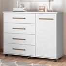 Cômoda com Rodízios Flynn Branco Cômoda com Rodízios Flynn Branco