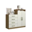 Cômoda Com Sapateira 2 Portas 4 Gavetas Atacama Off White Londres Aramóveis