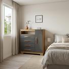 Cômoda Com Sapateira 4 Gavetas 1 Porta Tv Quarto Repleta