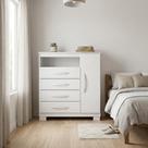Cômoda Com Sapateira 4 Gavetas 1 Porta Tv Quarto Repleta
