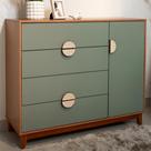 Cômoda com Sapateira 4 Gavetas e 1 Porta MDF