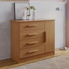 Cômoda com Sapateira 4 Gavetas e 1 Porta MDF Florença