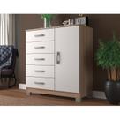 Cômoda com Sapateira 5 Gavetas e 1 Porta Zurique