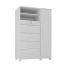 Cômoda com Sapateira e Cabideiro Multiuso 5 Gavetas 1 Porta Imperial Zanzini