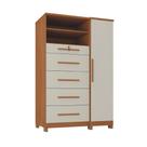 Cômoda com Sapateira e Cabideiro Multiuso 5 Gavetas 1 Porta Imperial Zanzini Cômoda com Sapateira e Cabideiro Multiuso 5 Gavetas 1 Porta Imperial Zanzini