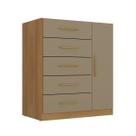 Cômoda Corais Quarto Com 5 Gavetas e 1 Porta 68cm