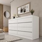 Cômoda CR35476 8 Gavetas MDF Branco Multimóveis