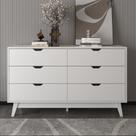 Cômoda de 136cm com 6 Gavetas e Pé Cônico