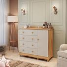 Cômoda de Bebê 1 Porta 4 Gavetas 120cm 100% MDF Maya Clássico Espresso Móveis