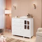 Cômoda de Bebê 1 Porta com Janela 4 Gavetas Maya Clássico Espresso Móveis Branco Cômoda de Bebê 1 Porta com Janela 4 Gavetas Maya Clássico Espresso Móveis Branco