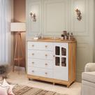 Cômoda de Bebê 120,30cm 1 Porta com Janela 4 Gavetas 100% Mdf Maya Clássico Espresso Móveis Cômoda de Bebê 120,30cm 1 Porta com Janela 4 Gavetas 100% Mdf Maya Clássico Espresso Móveis
