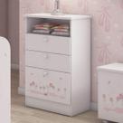 Cômoda De Bebê 2 Gavetas 1 Porta Kids Móveis