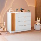 Cômoda de Bebê Infantil 1 Porta 4 Gavetas 100% MDF Ayla
