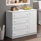 Cômoda de Bebê Infantil 4 Gavetas 1 Porta Helena