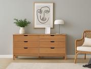 Cômoda de Madeira Maciça 6 Gavetas Grande Cômoda de Madeira Maciça 6 Gavetas Grande