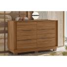 Cômoda de Quarto Giardino c/ 6 Gavetas e Pés Nogueira Touch - Demóbile