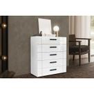Cômoda de Quarto Lisboa c/ 5 Gavetas Branco - Politorno