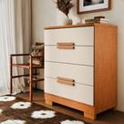 Cômoda de Quarto Napoles com 4 Gavetas em MDF MDP Design Moderno e Compacto