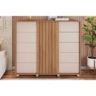 Cômoda de Quarto Pegasus c/ 2 Portas e 5 Gavetas Buriti/Off White - Caemmun