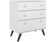 Cômoda de Quarto RT 3018 c/ 3 Gavetas Branco - Movelbento Cômoda de Quarto RT 3018 c/ 3 Gavetas Branco - Movelbento