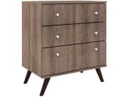 Cômoda de Quarto RT 3018 c/ 3 Gavetas Rustico - Movelbento