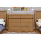 Cômoda de Quarto Urban c/ 8 Gavetas Rovere/Amêndoa - Lopas