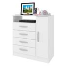 Comoda Delta Quarto Com 4 Gavetas e 1 Porta Comoda Delta Quarto Com 4 Gavetas e 1 Porta