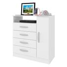 Comoda Delta Quarto Com 4 Gavetas e 1 Porta