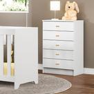Cômoda Ditália 5 Gavetas Bb-120 Branco
