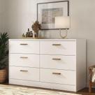 Cômoda Divino 6 Gavetas 100% Mdf Moderno Branco