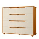 Cômoda Doble 8 Gavetas Cinamomo/Off White ( Vistas Flex) - ABZ