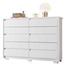 Cômoda Duetto 10 Gavetas MDP Corrediças Telescópicas Branco Cômoda Duetto 10 Gavetas MDP Corrediças Telescópicas Branco