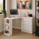 Cômoda e Mesa de Escritório Retrátil Zoe Com 3 Gavetas - Loja Sheep