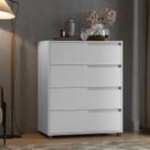 Cômoda em MDF com 4 Gavetas 80cm x 104cm x 45cm Monet Branco Cômoda em MDF com 4 Gavetas 80cm x 104cm x 45cm Monet Branco