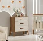 Comoda Emilly Off White Carvalho 3 Gavetas Canaã Baby Comoda Emilly Off White Carvalho 3 Gavetas Canaã Baby