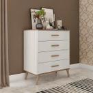 Comoda fabrimoveis maite 4 gav offwhite/nature