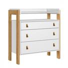 Cômoda Fantasia 3 Gavetas Branco Qmovi Branco Cômoda Fantasia 3 Gavetas Branco Qmovi Branco
