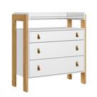 Cômoda Fantasia 3 Gavetas Branco Qmovi