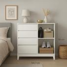 Comoda Gaveteiro C/ 4 Gavetas 1 Porta Fit -Santos Andirá - Com Pés -Branco