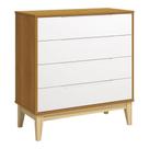 Cômoda Gaveteiro Classic Elfe Branco Acetinado Savana Natural - Reller Cômoda Gaveteiro Classic Elfe Branco Acetinado Savana Natural - Reller