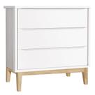 Cômoda Gaveteiro Infantil New Classic Branco Madeira Natural Reller Cômoda Gaveteiro Infantil New Classic Branco Madeira Natural Reller