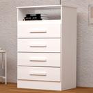 Cômoda Gaveteiro Jéssica 4 Gavetas 100% Mdf Branco - Acp Móveis