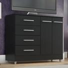 Comoda gizele 4 gavetas 2 portas onix