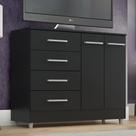 Comoda gizele 4 gavetas 2 portas onix