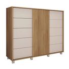 Cômoda Goslar 5 Gavetas 136cm Buriti/Off White - Sallar home