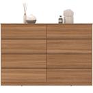 Cômoda Grande 8 Gavetas para Quarto Sinatra Amêndola